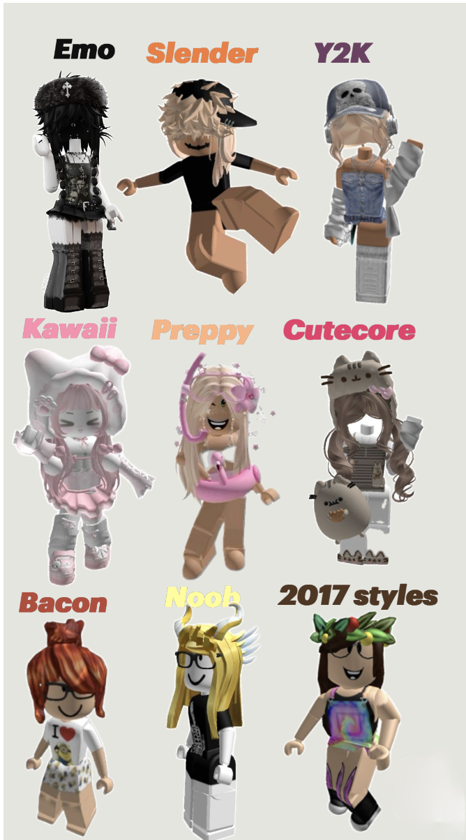 Roblox "Brown Y2K Emo" Life-Size Standee Digital Fil